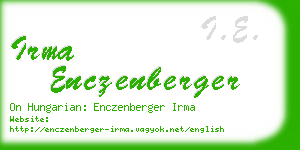 irma enczenberger business card